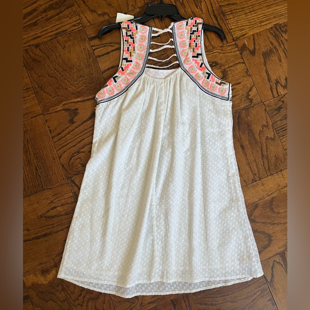 Multi embroidered eyelit dress